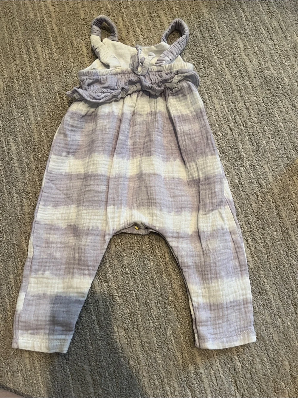 Jessica Simpson Lilac and Cream Striped Baby Romper - Picture 3 of 3